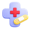 Medical cross and bandage illustration representing post-hospital recovery care